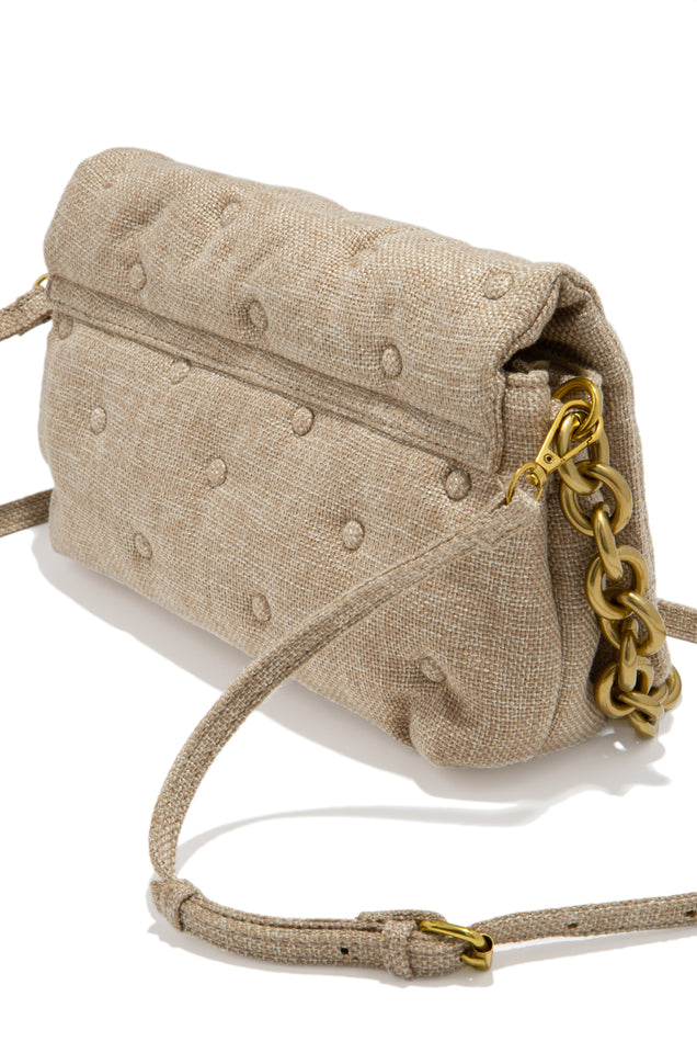 Load image into Gallery viewer, nude tufted design messenger bag 
