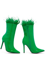 Load image into Gallery viewer, Green Pointed Toe Ankle Boots
