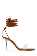 Load image into Gallery viewer, tan squared toe heel 
