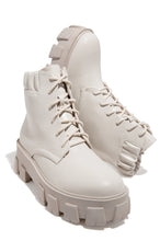 Load image into Gallery viewer, ivory closed toe ankle boot 
