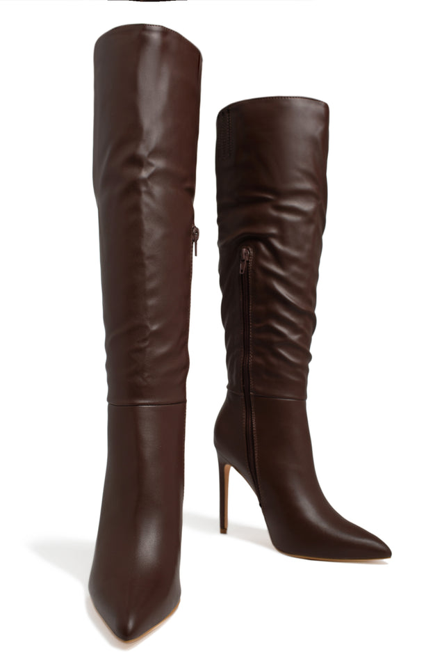Load image into Gallery viewer, mocha pointed toe boot 

