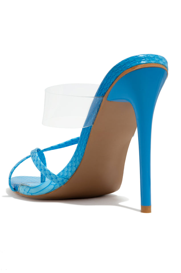 Load image into Gallery viewer, blue snake heel 
