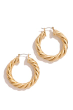 Load image into Gallery viewer, Petra 1.5&quot; Hoop Earring - Gold
