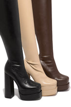 Load image into Gallery viewer, nude squared toe boot 
