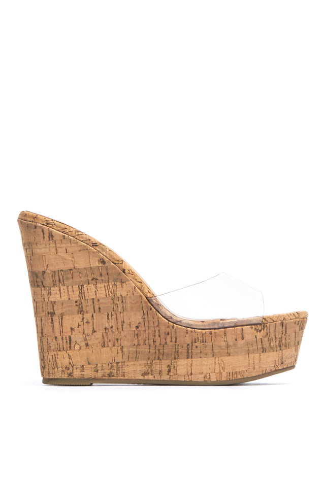 Load image into Gallery viewer, Summer in Cannes Platform Wedge Mules - Cork

