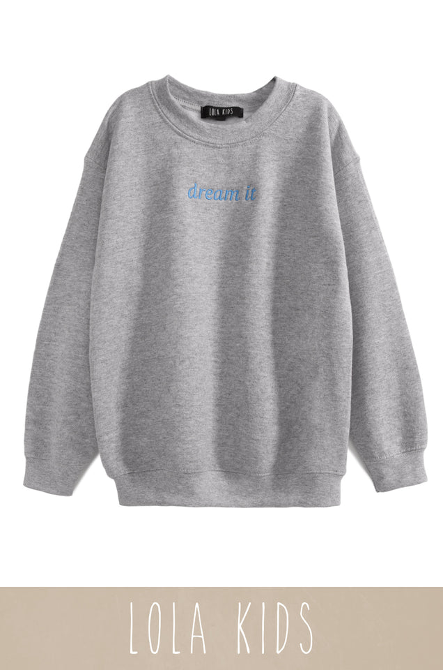 Load image into Gallery viewer, Mini Dream It Crewneck - Grey
