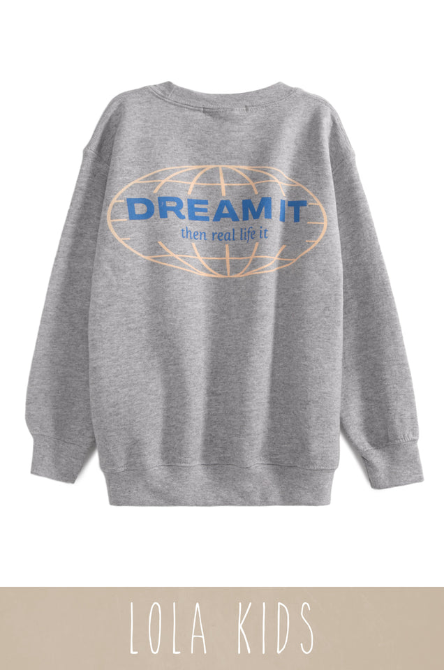 Load image into Gallery viewer, Mini Dream It Crewneck - Grey
