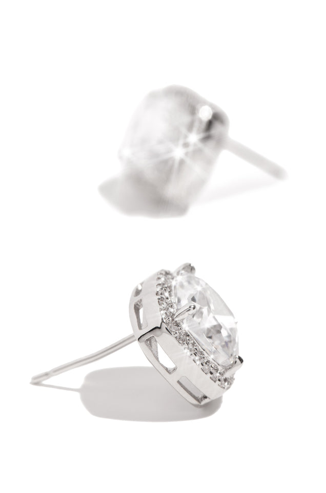 Load image into Gallery viewer, Push Back Silver Stud Earrings
