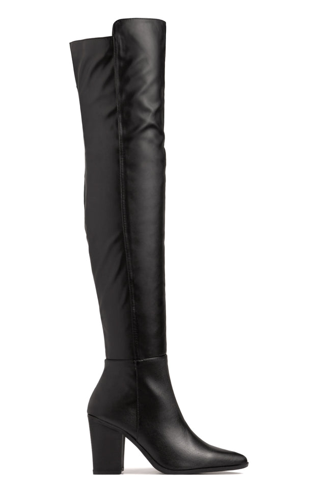Load image into Gallery viewer, Black OTK Boots

