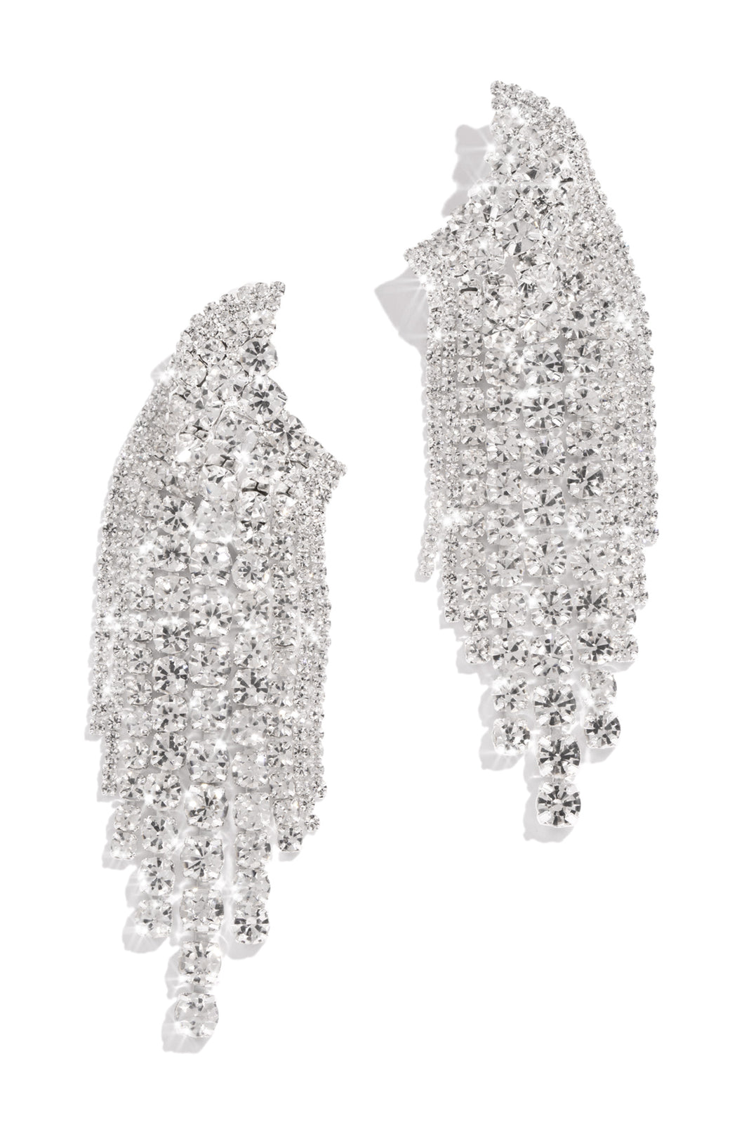 Silver-Tone Embellished Earrings