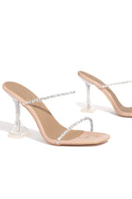 Load image into Gallery viewer, Nude High Heels With Clear Straps And Heels
