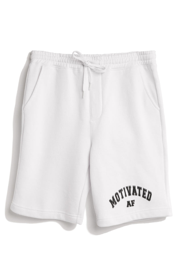 Load image into Gallery viewer, Motivated AF Varsity Short - White
