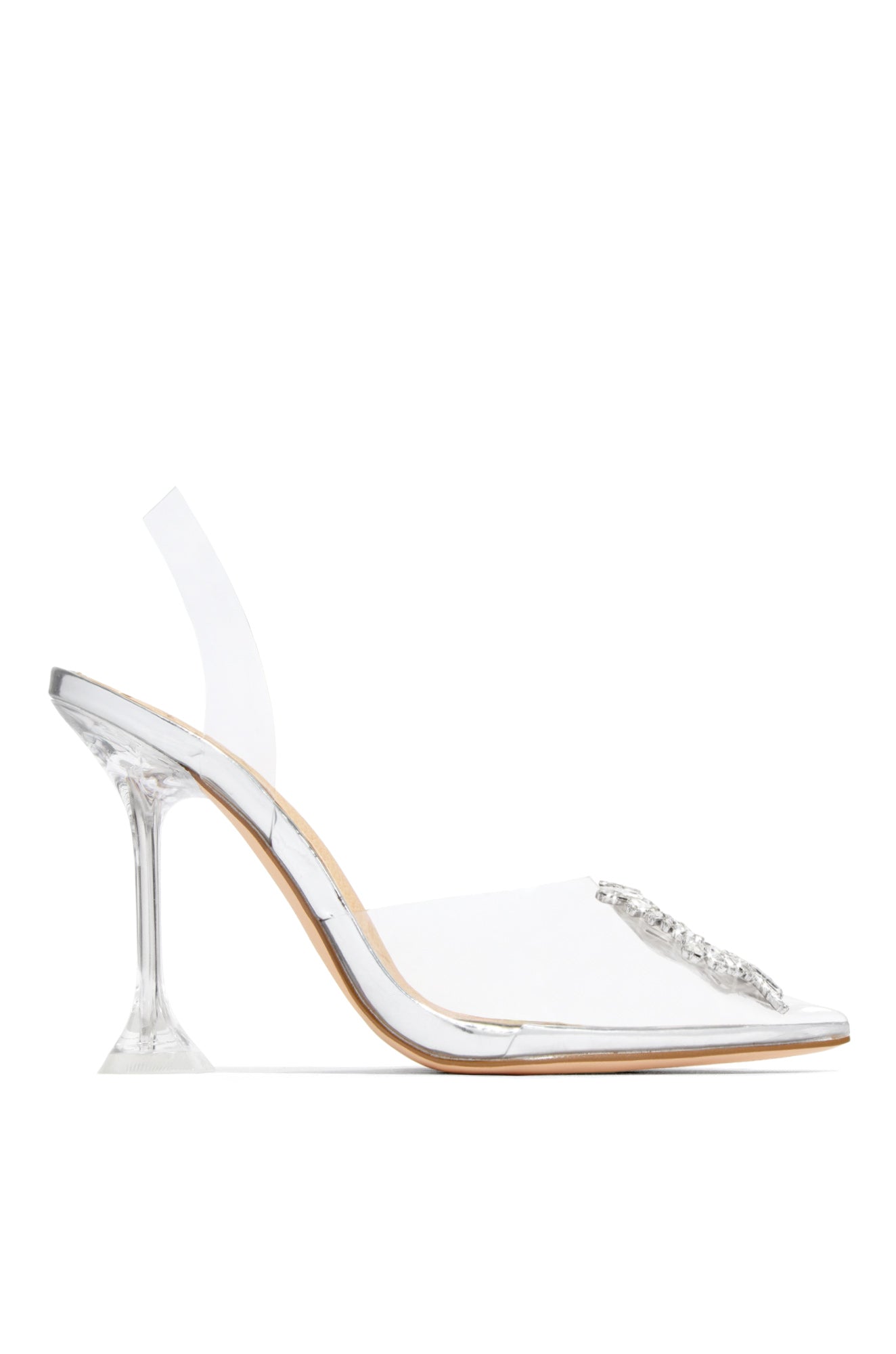 Buy Embellished Luxe Affair | Clear Pump – MISS LOLA