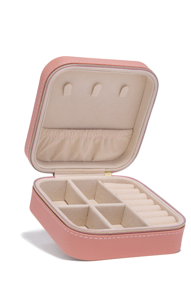 Load image into Gallery viewer, pink jewelry travel box 
