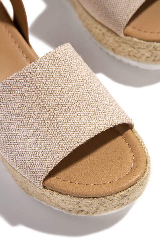 Load image into Gallery viewer, Voyage Platform Espadrille Sandals - Burlap
