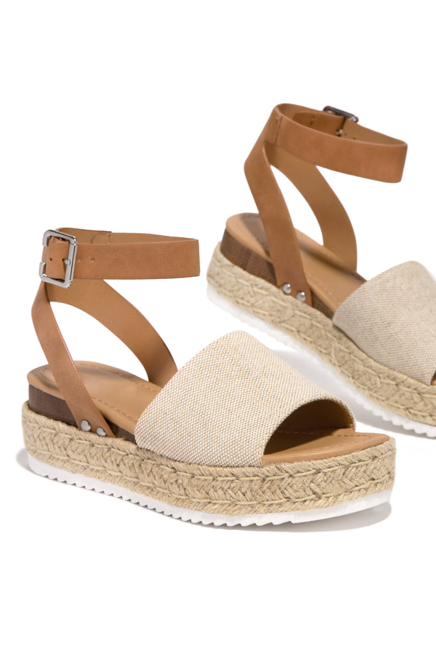 Load image into Gallery viewer, Voyage Platform Espadrille Sandals - Burlap
