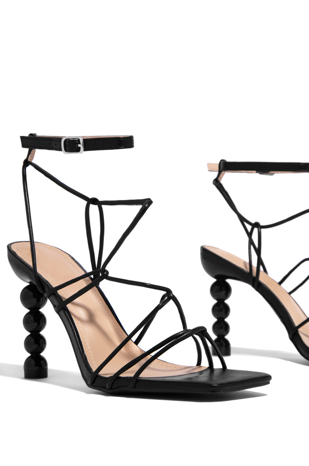 Load image into Gallery viewer, Black Strappy Heels
