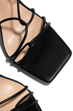 Load image into Gallery viewer, Black Open Square Toe Heels
