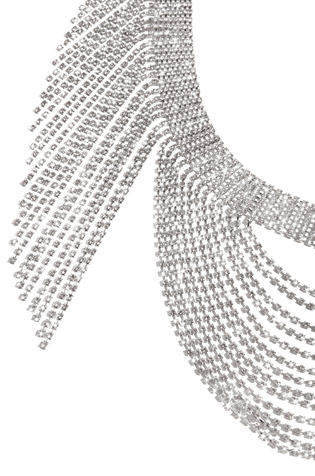Load image into Gallery viewer, Embellished Silver Chain Belt
