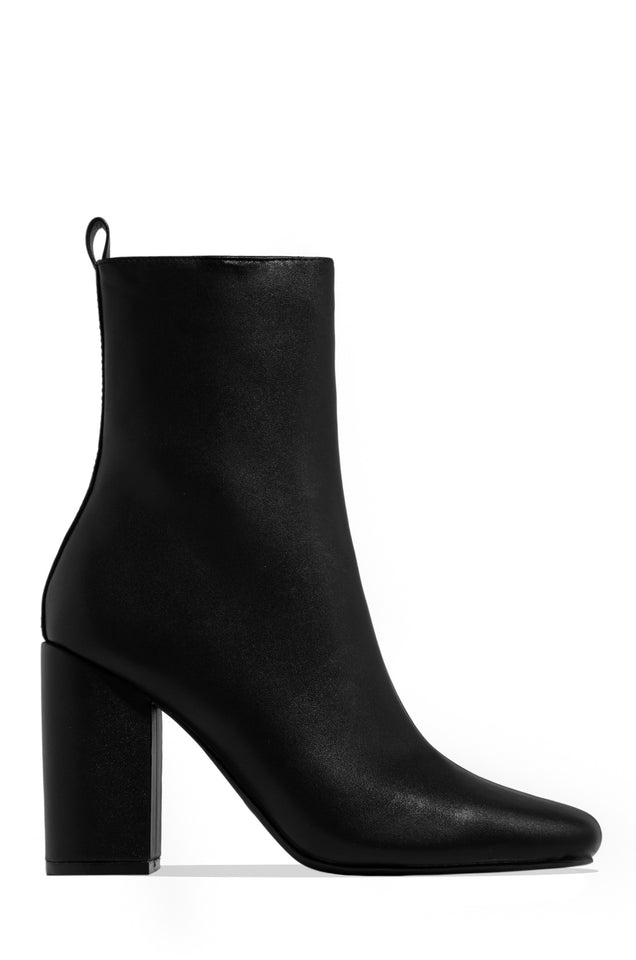 Load image into Gallery viewer, Full Moon Squared Toe Chunky Heel Ankle Booties - Black
