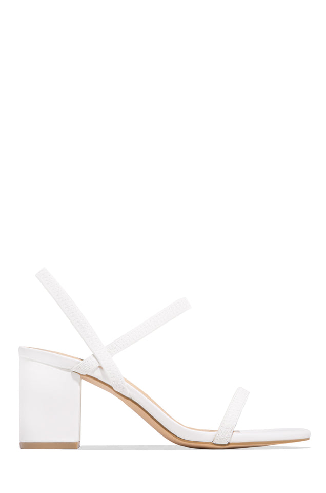 Load image into Gallery viewer, All Gossip Block Mid Heels - White
