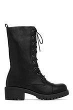 Load image into Gallery viewer, A Classic Front Lace Up Combat Boots - Black

