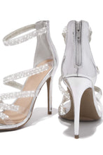 Load image into Gallery viewer, Silver Heels with Back Zipper Closure
