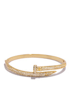 Load image into Gallery viewer, Gold-Tone Rhinestone Bracelet
