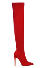 Load image into Gallery viewer, Sultry Touch Over The Knee Boots - Red
