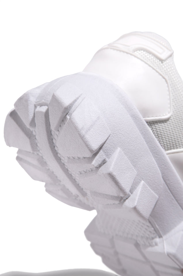 Load image into Gallery viewer, white chunky heel sneaker 
