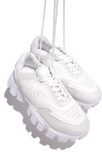 Load image into Gallery viewer, white chunky platform sneaker 

