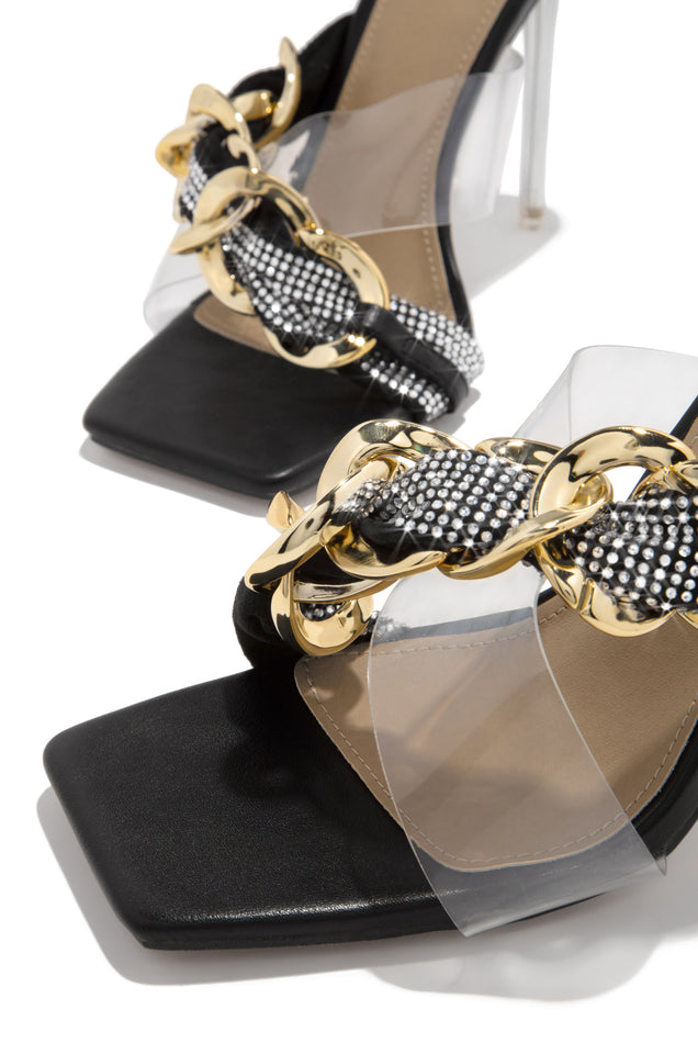 Load image into Gallery viewer, black squared toe heel 
