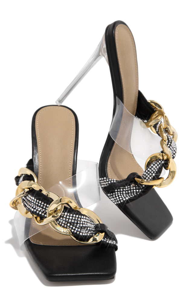 Load image into Gallery viewer, black clear heel 
