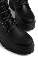 Load image into Gallery viewer, black chunky heel boot 
