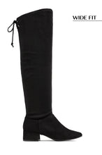 Load image into Gallery viewer, black faux suede boot 
