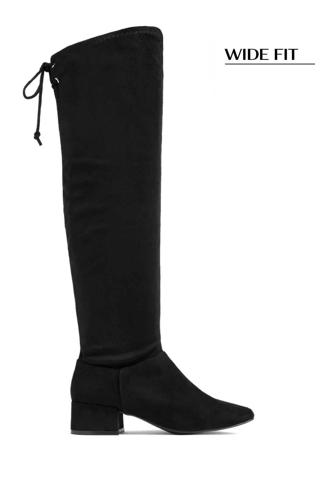 black faux suede boot 