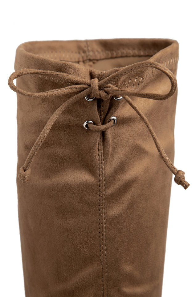 Load image into Gallery viewer, tan faux suede boot 
