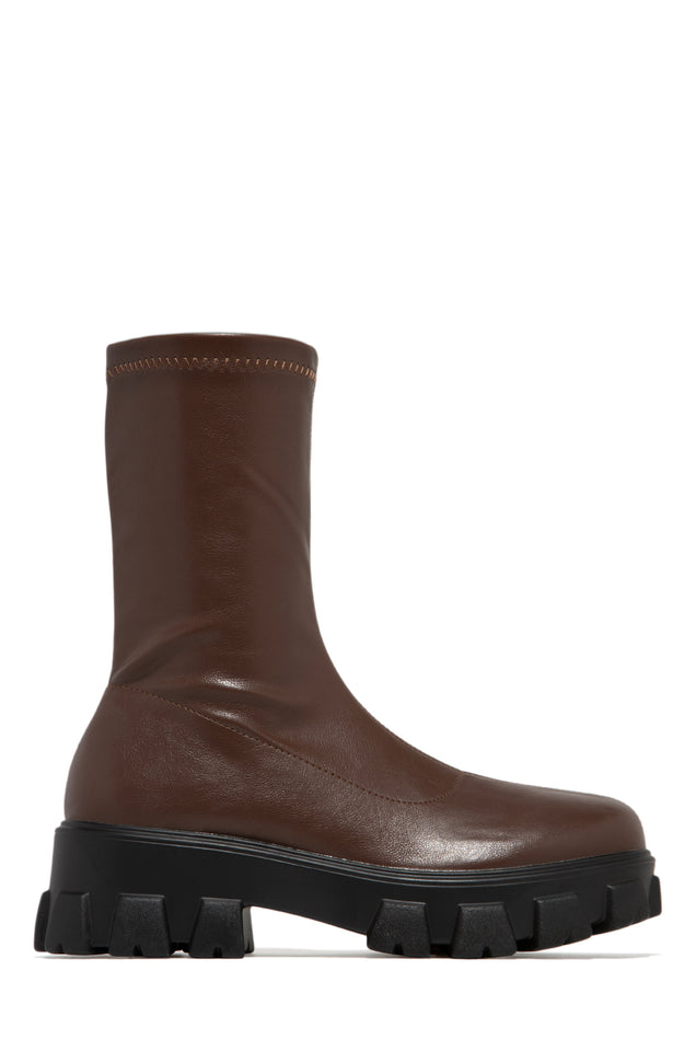 Load image into Gallery viewer, Mocha Pu Boots 

