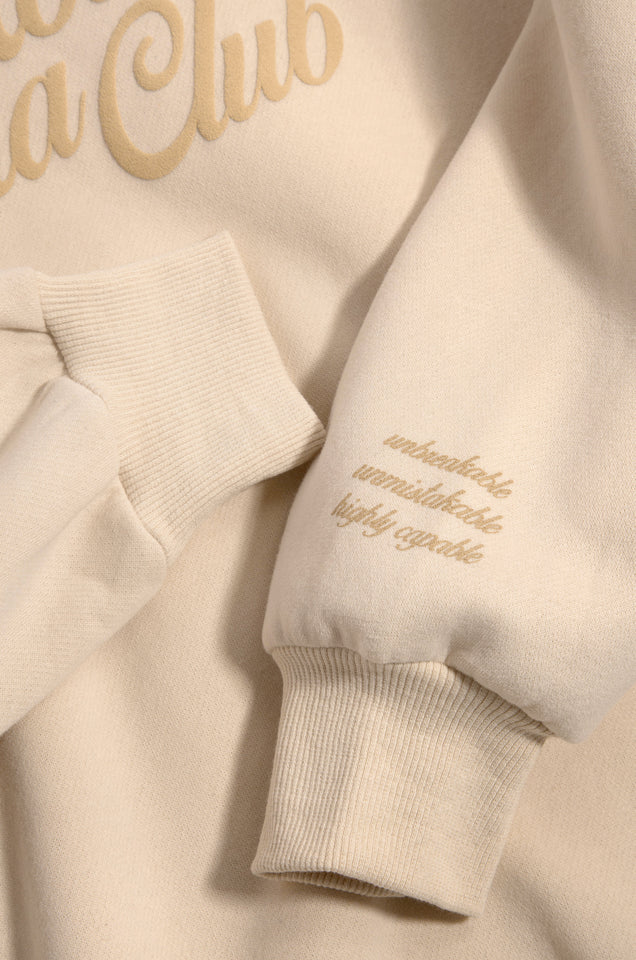 Load image into Gallery viewer, Unbreakable, Unmistakeable and Highly Capable on Sleeve of Crewneck
