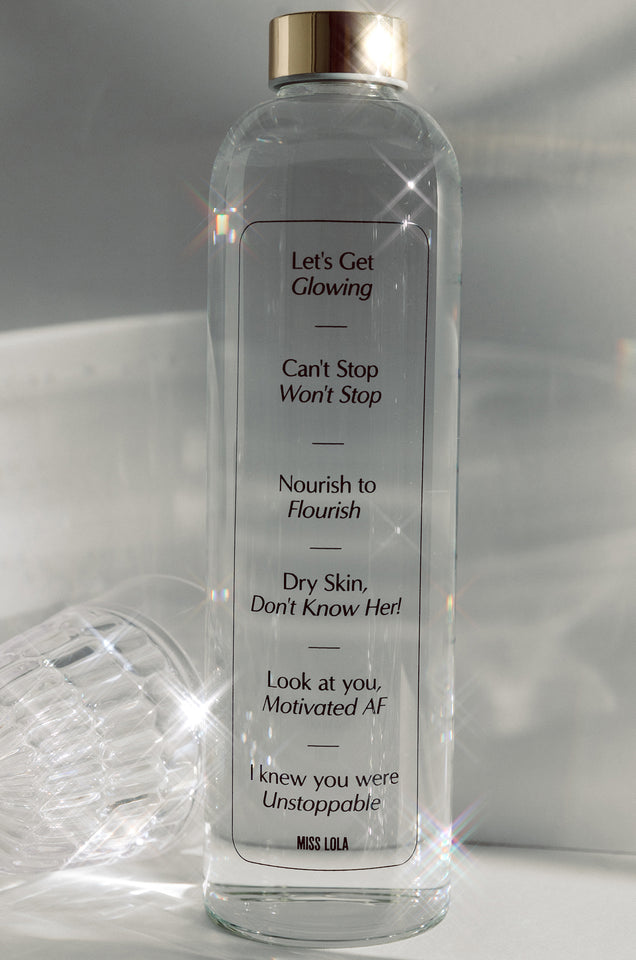 Load image into Gallery viewer, Motivated AF Glass Water Bottle
