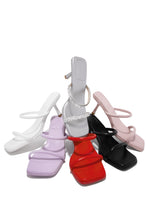 Load image into Gallery viewer, Heels Available In Silver, White, Purple, Red, Black, And Blush
