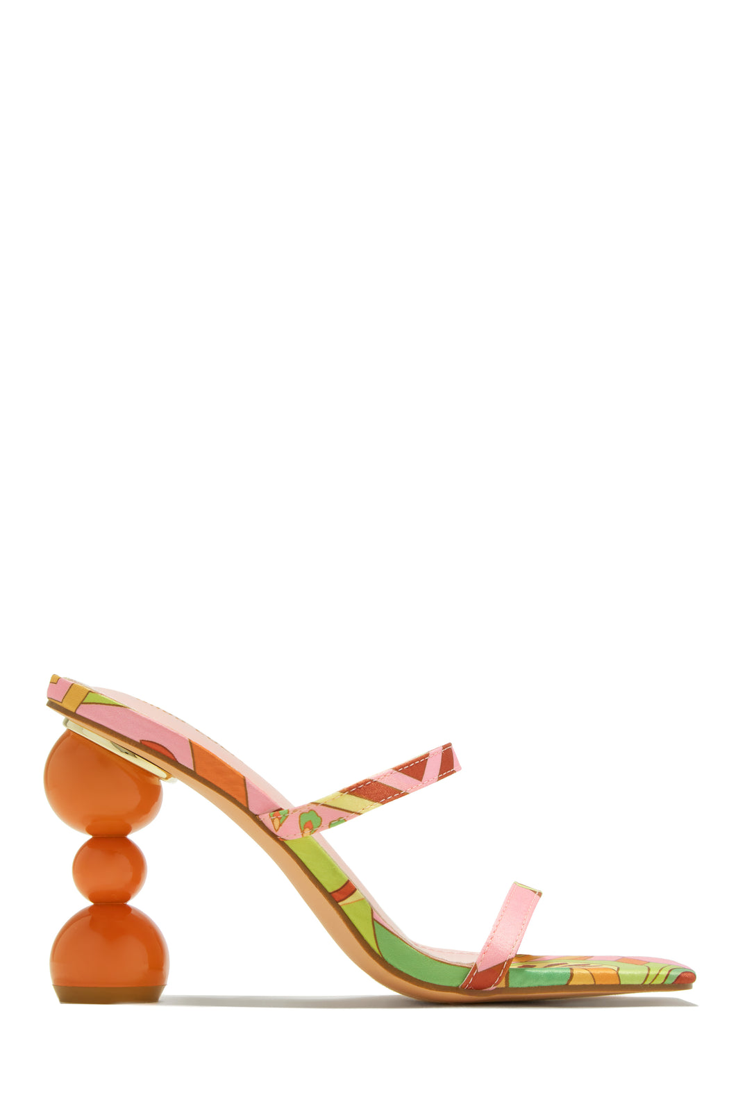 Out Tonight High Heel Mules - Pink Print