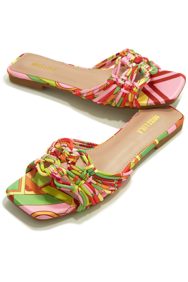 Load image into Gallery viewer, Multi Print Slide Sandals
