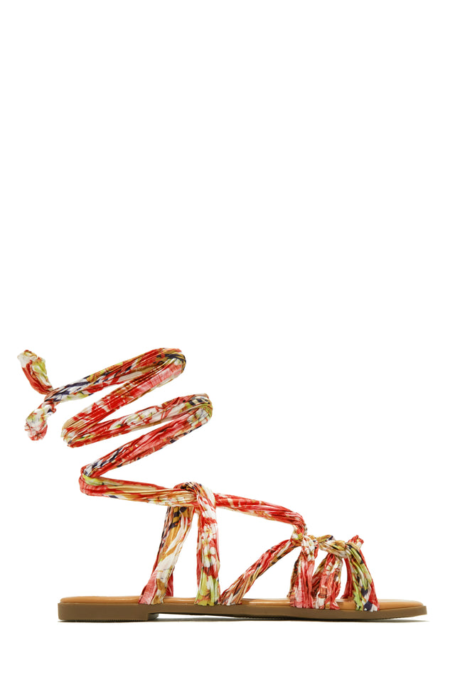Load image into Gallery viewer, Bora Bora Lace Up Sandals - Orange
