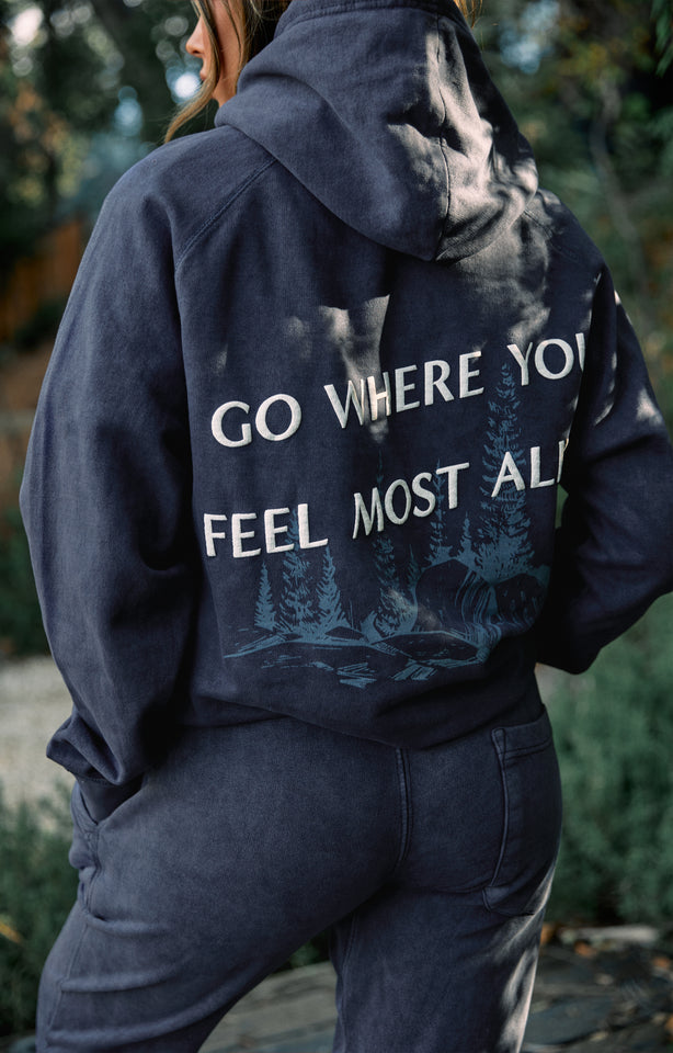 Load image into Gallery viewer, Grateful Hoodie - Blue

