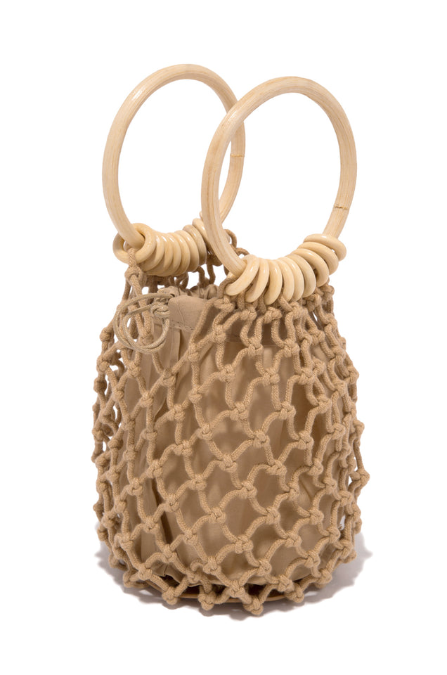 Load image into Gallery viewer, Nude Fishnet Two Piece Handbag
