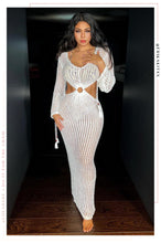 Load image into Gallery viewer, Crochet Fishnet Maxi Dress
