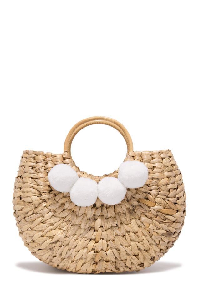 Load image into Gallery viewer, Straw and White Spring Bag
