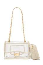 Load image into Gallery viewer, Gold Tone Nude and Clear Bag
