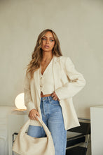 Load image into Gallery viewer, Notched Collar Cream Blazer
